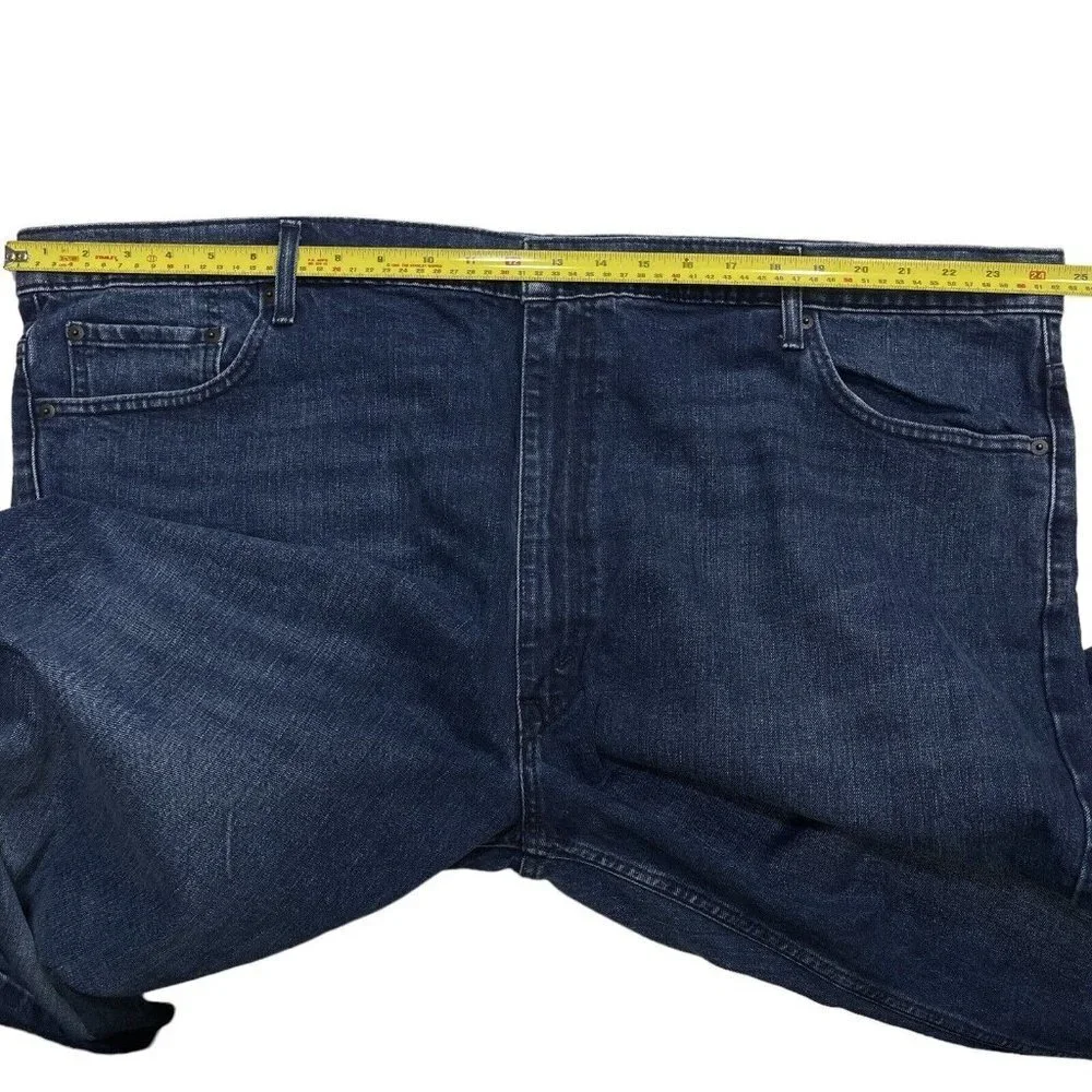 LEVI STRAUSS 550 Black Label Jeans Mens Relaxed Denim W50 L30 Straight Stretch‎